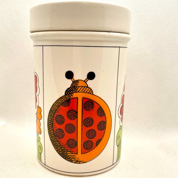 Groovy Vintage 1970s Stoneware Canister - Picture 7 of 7